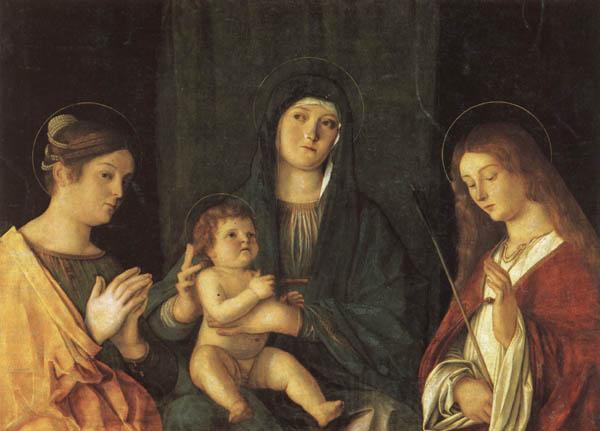 Giovanni Bellini Madonna and Child Between SS.Catherine and Ursula